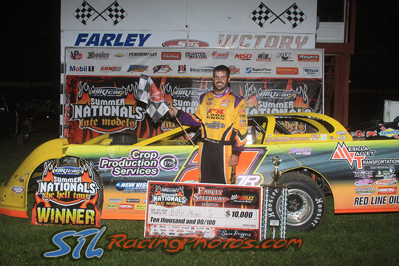 Billy Moyer Jr. Pockets 10,000 for DIRTcar Summer Nationals Victory at Iowa’s Farley Speedway