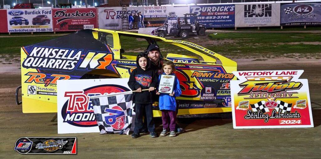 Tim Sears in Victory Lane at Fulton Speedway