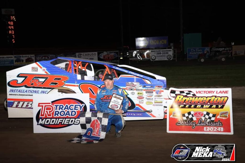 Jimmy Phelps in Victory Lane at Brewerton Speedway