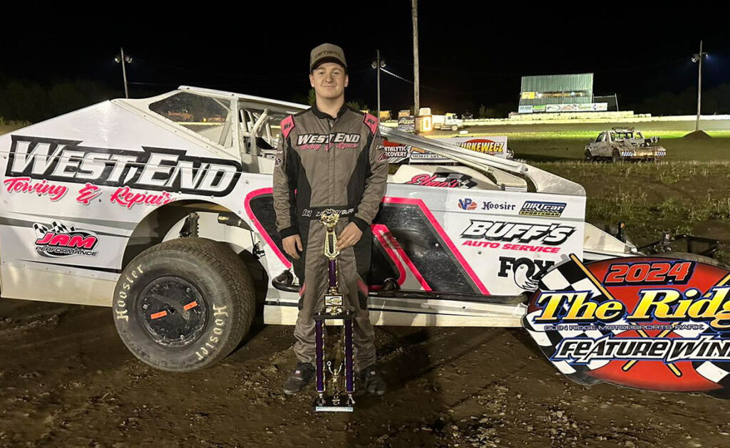 Zach Buff in Victory Lane at Glen Ridge